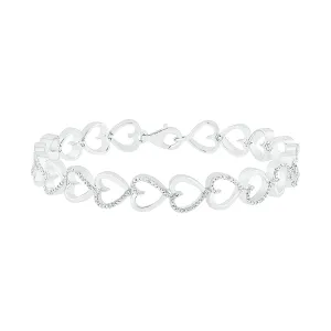 .05ctw Diamond Hearts Bracelet