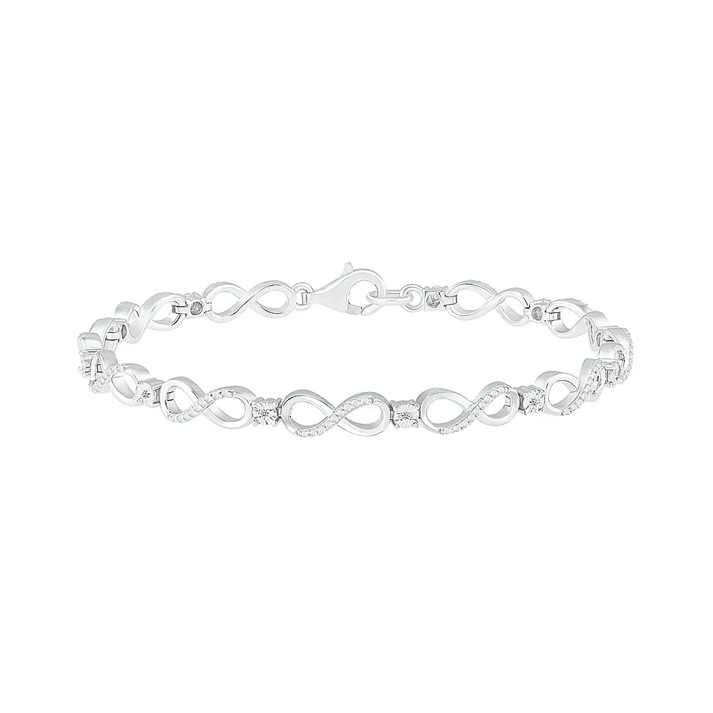 .10ctw Diamond Infinity Bracelet