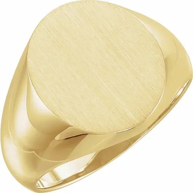 10K Oval Signet Ring