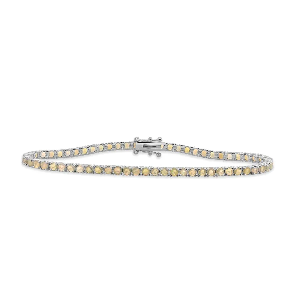 14K Gold & Opal Tennis Bracelet - 2.69ct