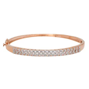 18K Rose Gold & 1.04ct Diamond Bangle (14.5gm)