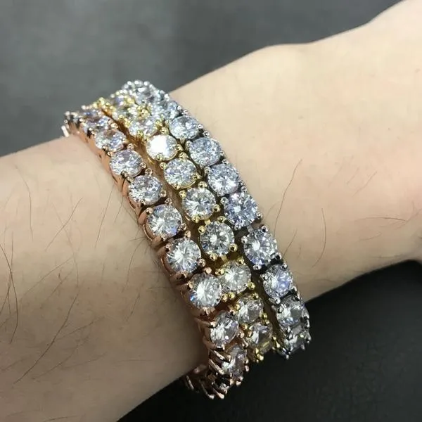 6MM CZ 1 Row Bling Bling Tennis Bracelet Rose Gold