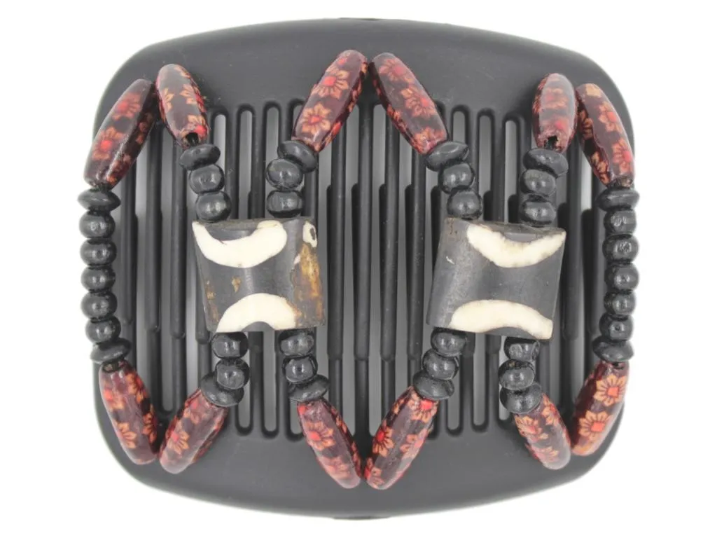 African Butterfly Hair Comb - Stones & Bones Black 70