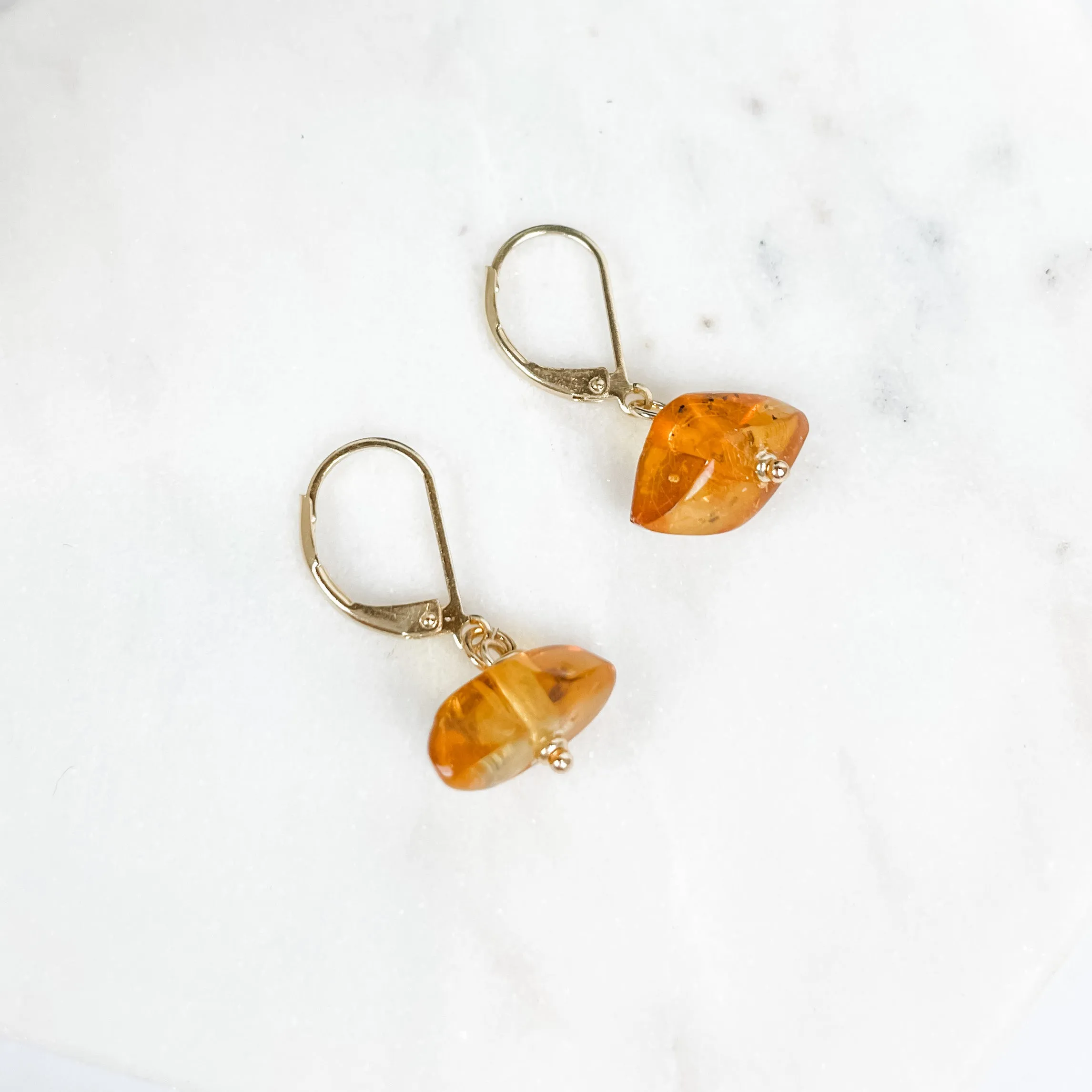 Amber Drop Earrings