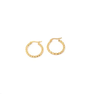 Amber Hoop Earrings