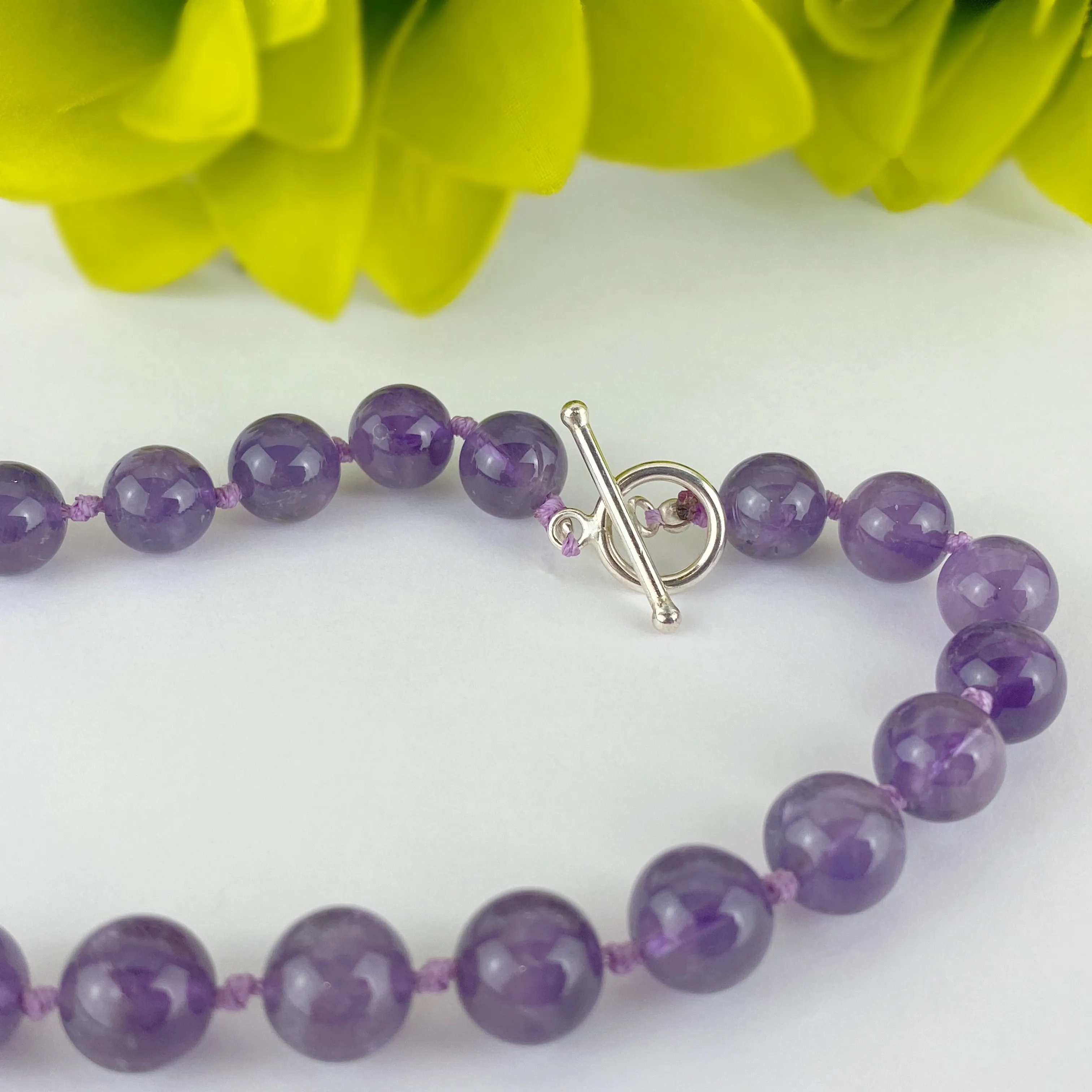 Amethyst Bead Necklace - VNKL237