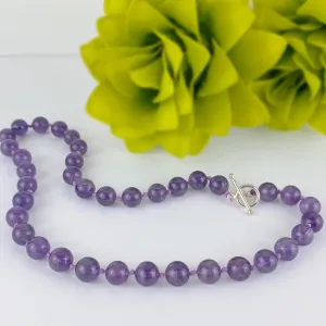 Amethyst Bead Necklace - VNKL237