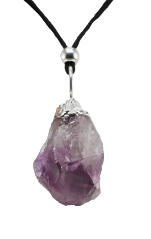 Amethyst Point with Leather Necklace