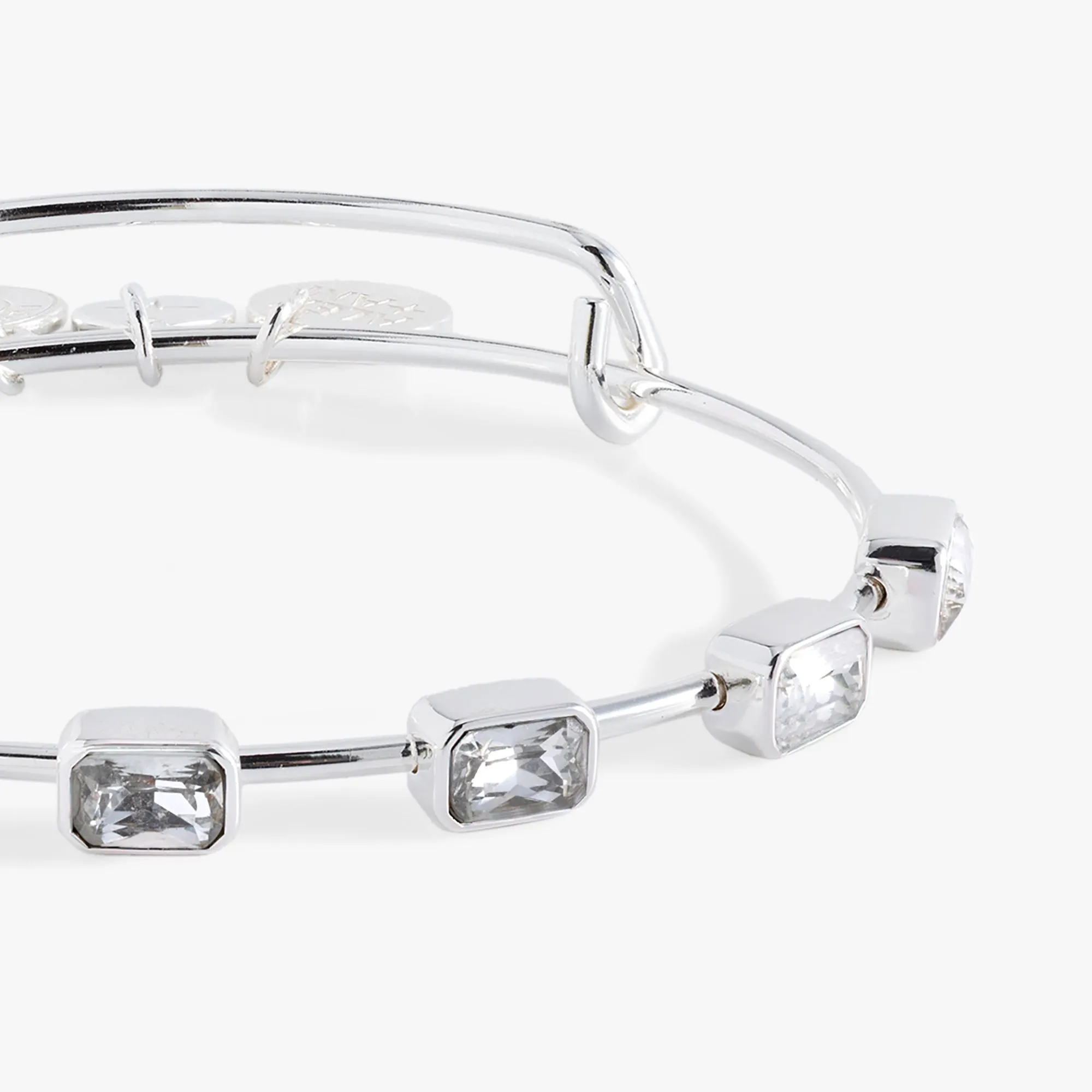 April Birthstone Emerald Cut Bangle