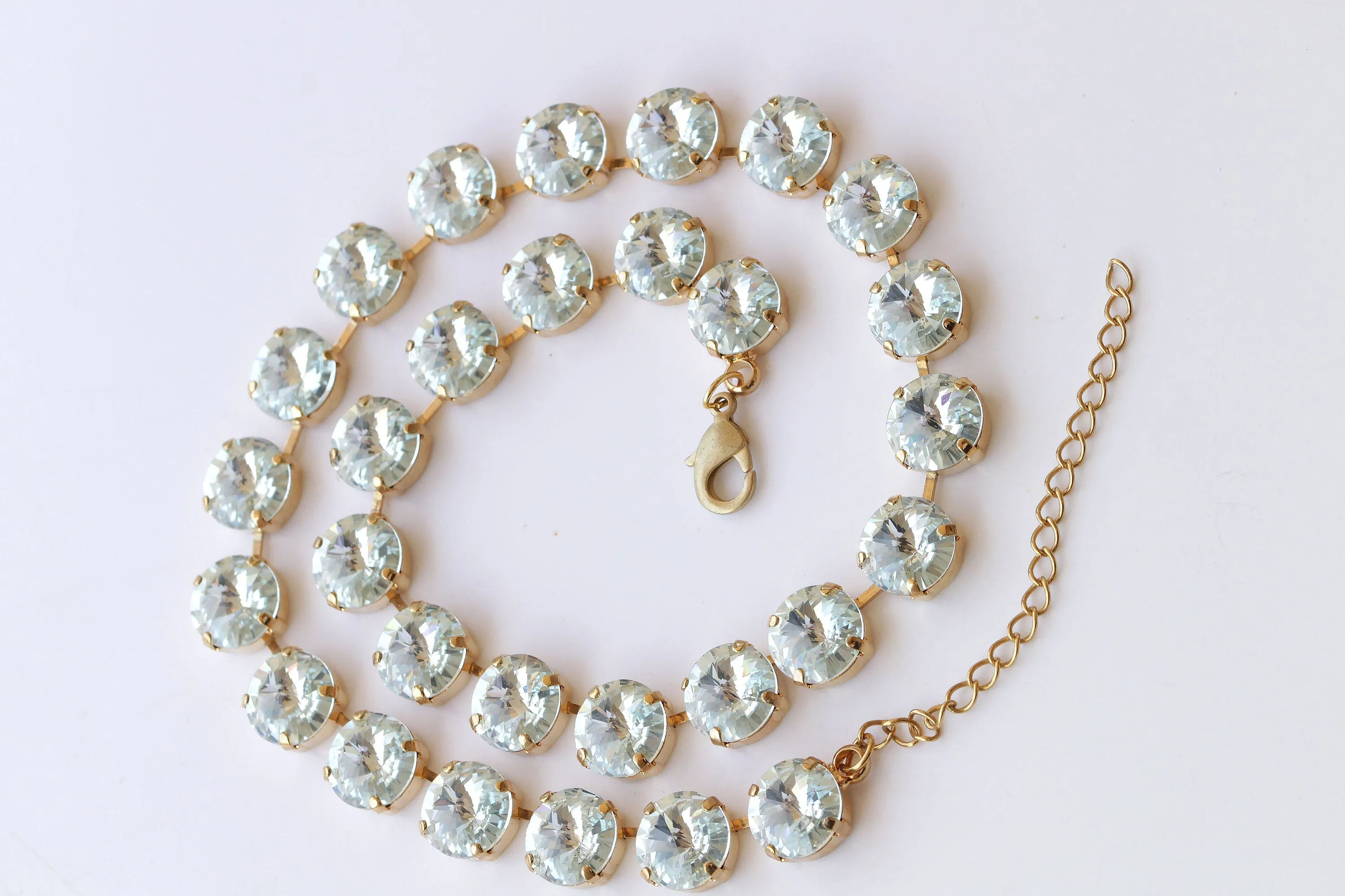 AQUAMARINE TENNIS NECKLACE