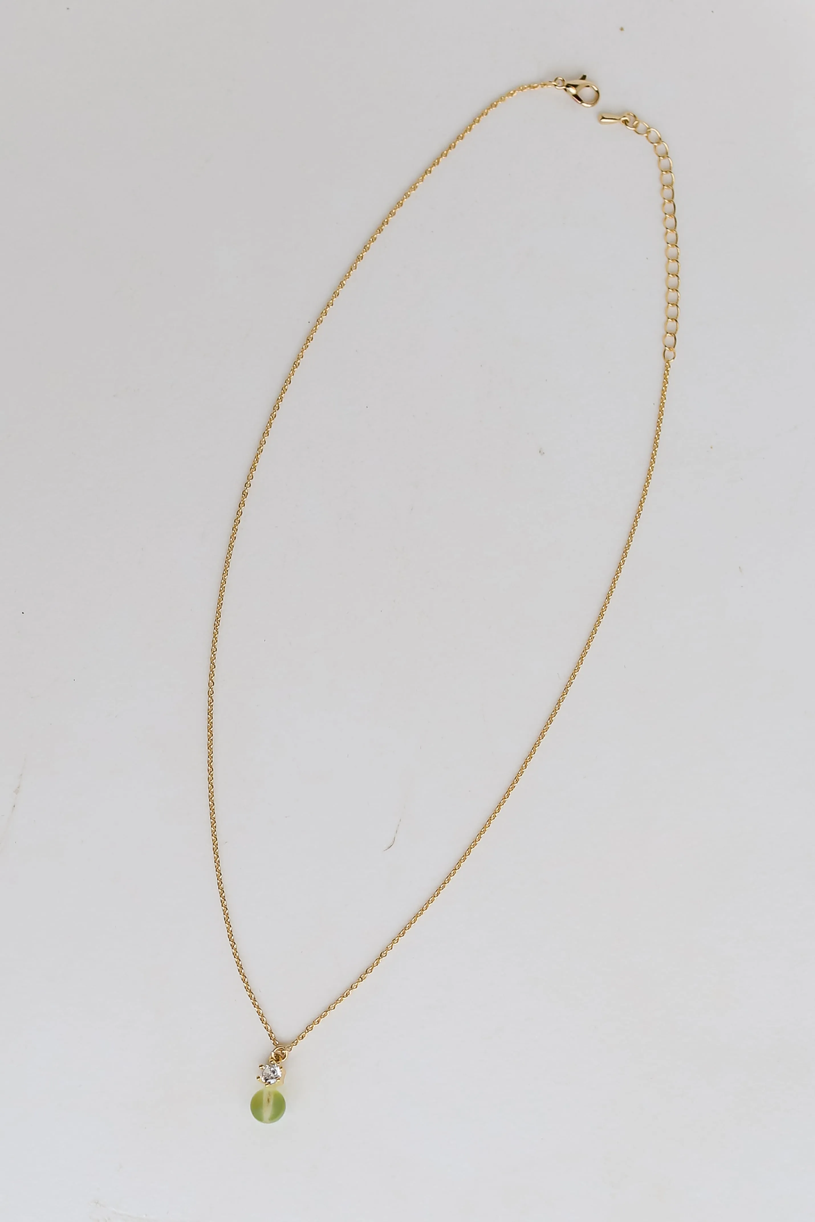 Ashley Gold Mini Stone Charm Necklace