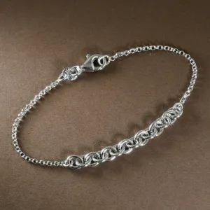 Big And Small Silver Link Bracelet