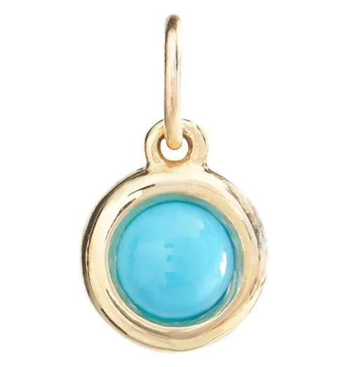 Birthstone Cabochon Charm With Turquoise