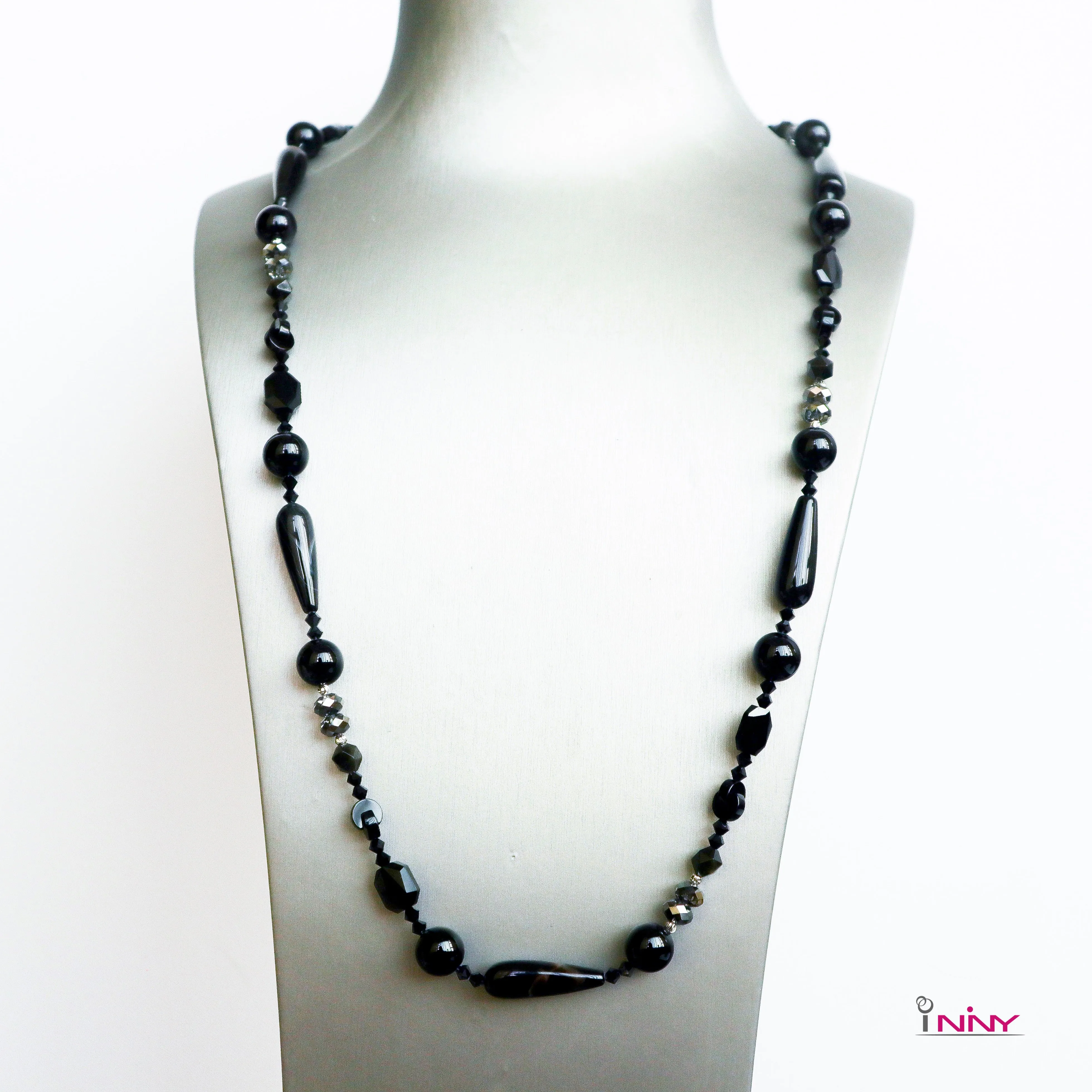 Black Onyx long necklace