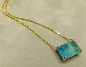 Blue Toumaline Gemstone Necklace