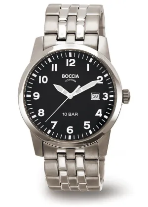 BOCCIA GENTS TITANIUM 12 FIGURE DIAL TITANIUM BRACELET 3631-02