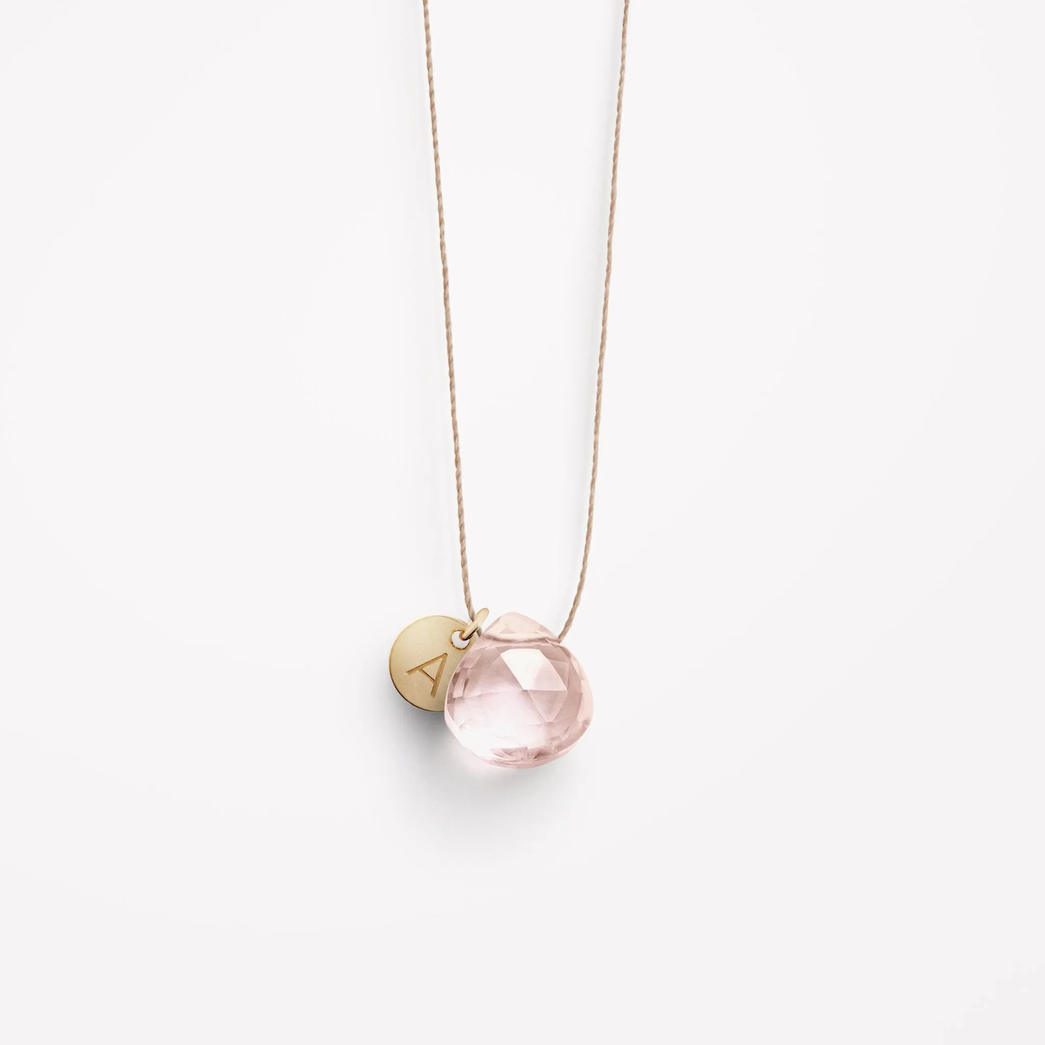 Champagne Quartz Fine Cord Necklace