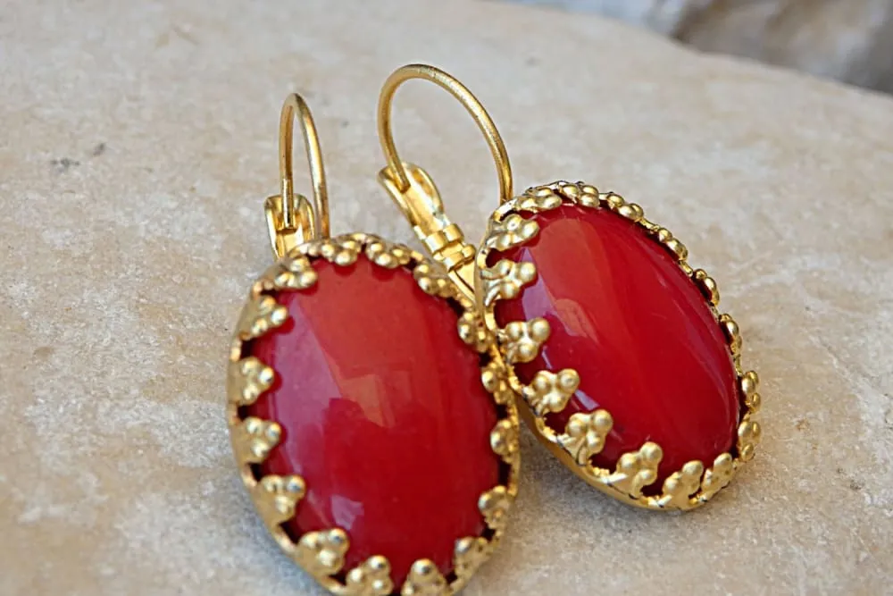 Coral Drop earrings