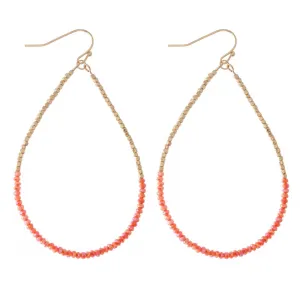 CORAL TEARDROP EARRINGS