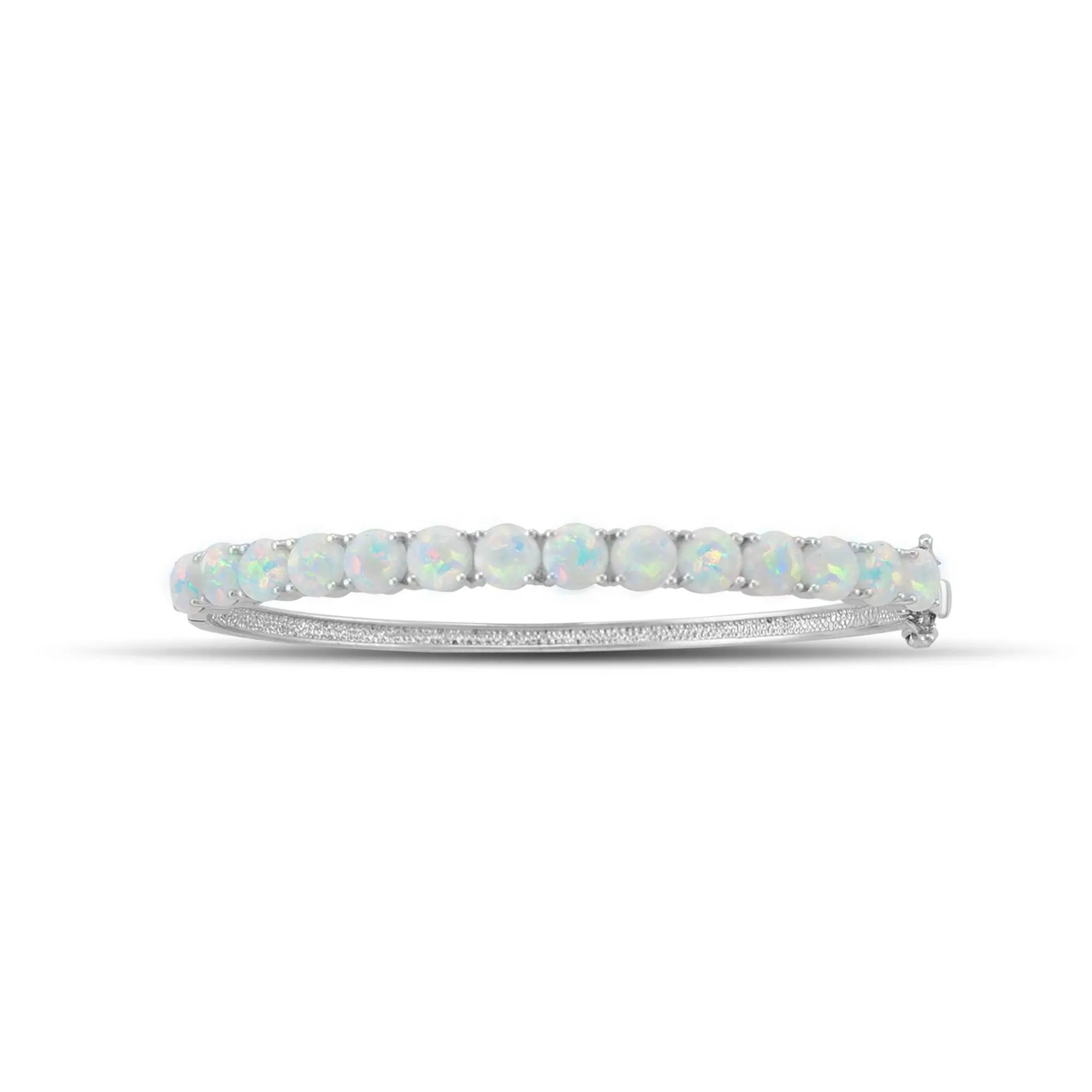 Created Opal Fashion Bangle in Sterling Silver