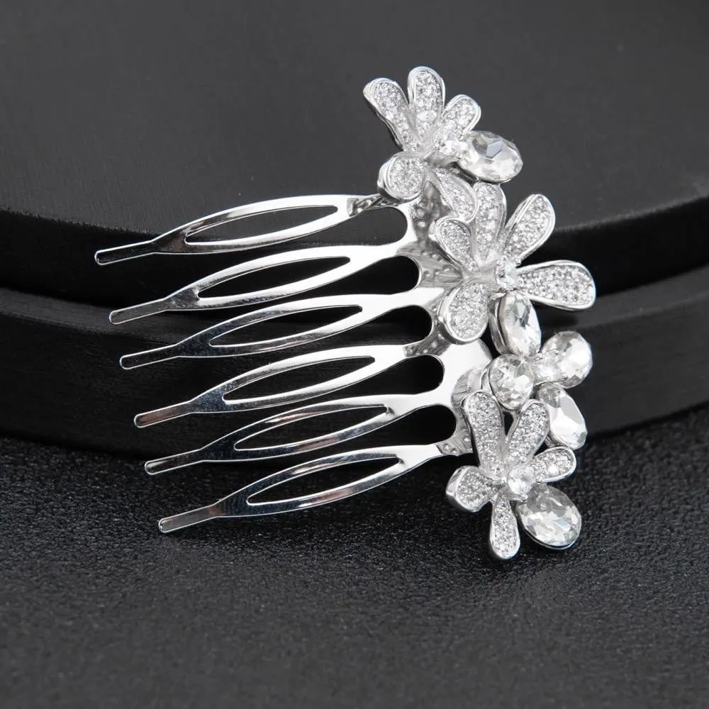 Crystals Cubic Zircon Bridal Wedding Hair Comb  Hair Accessories  TFC289