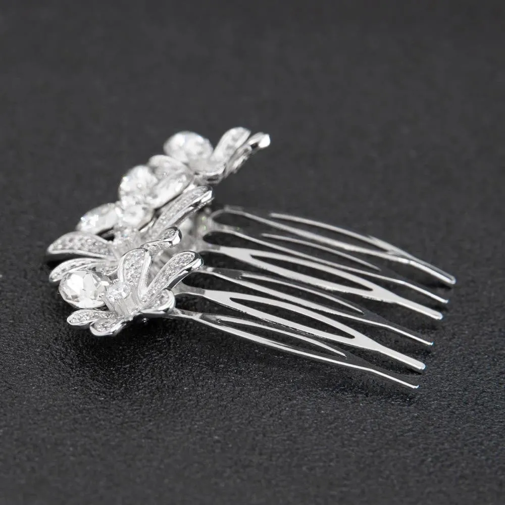 Crystals Cubic Zircon Bridal Wedding Hair Comb  Hair Accessories  TFC289