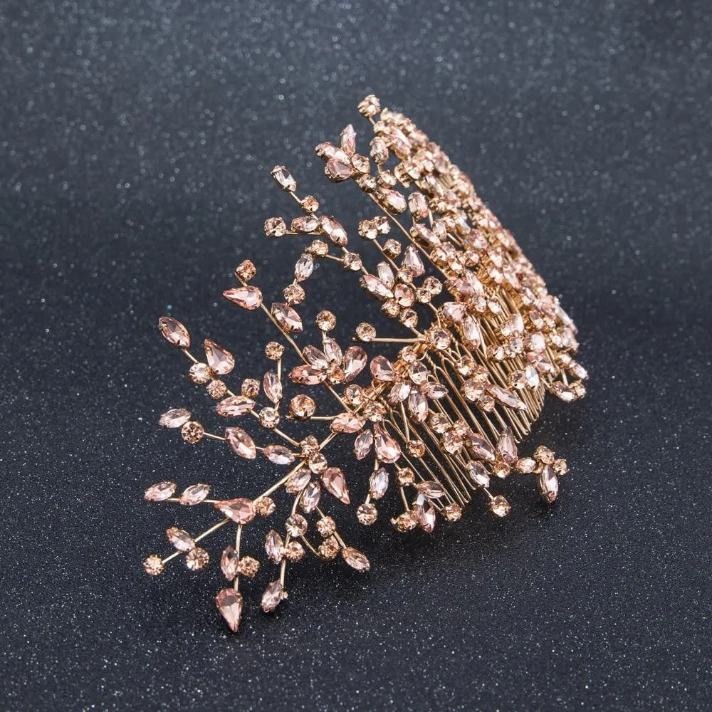 Crystals Rhinestone Big Bridal Wedding Headbands  Hair Combs 0621RG