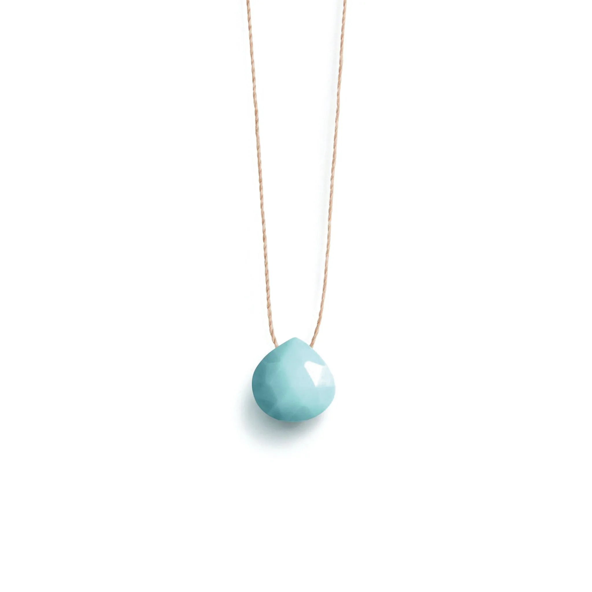 December Turquoise Fine Cord Birthstone Necklace