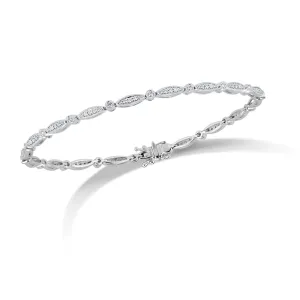 Diamond Marquises & Circles Tennis Bracelet