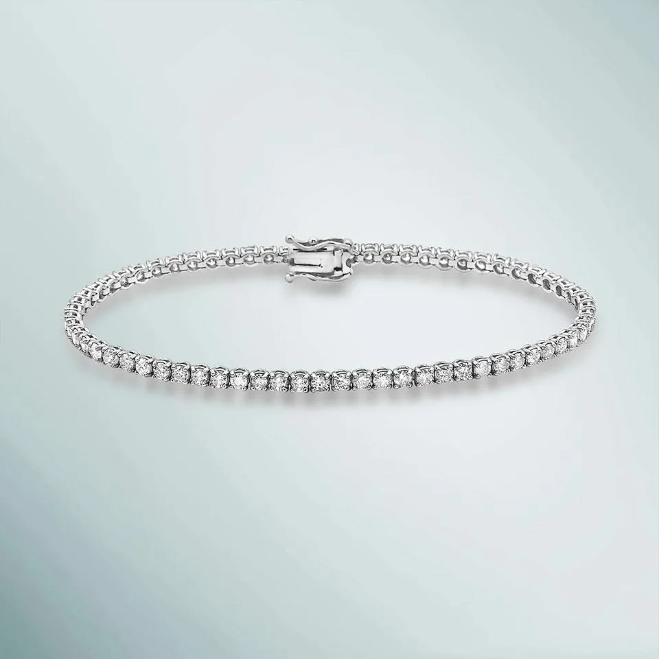 Diamond Tennis Bracelet (4.00 ct.) 2.5 mm 4-Prongs Setting in 14K Gold