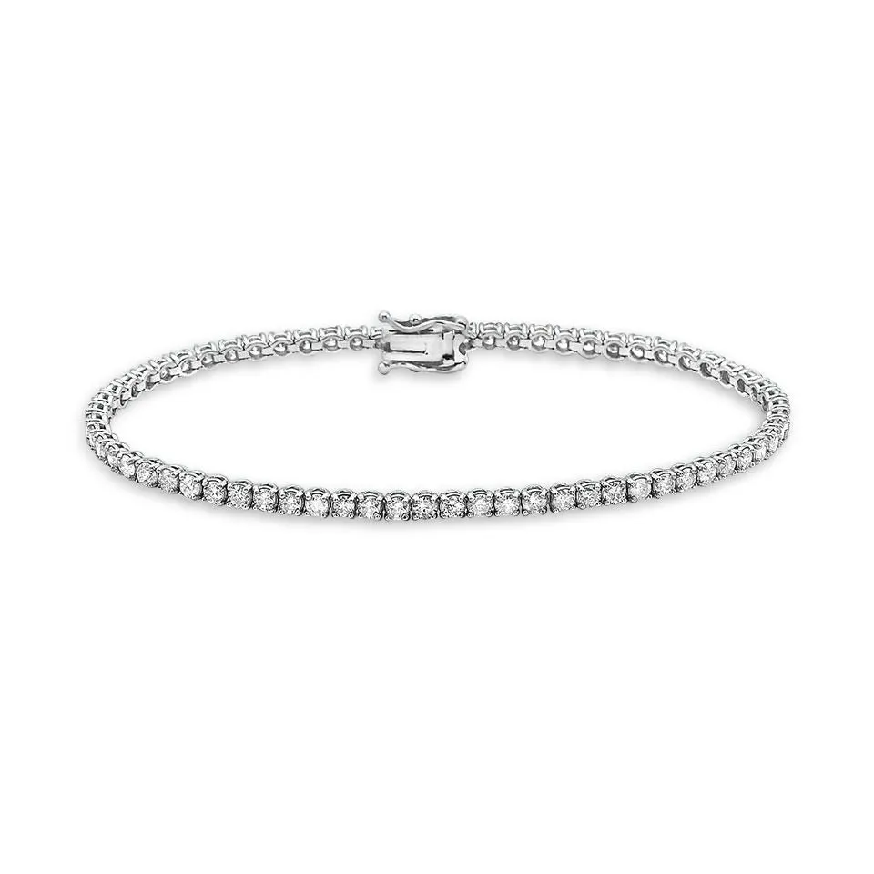 Diamond Tennis Bracelet (4.00 ct.) 2.5 mm 4-Prongs Setting in 14K Gold