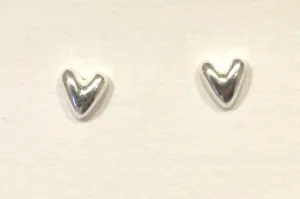 Domed Heart Studs