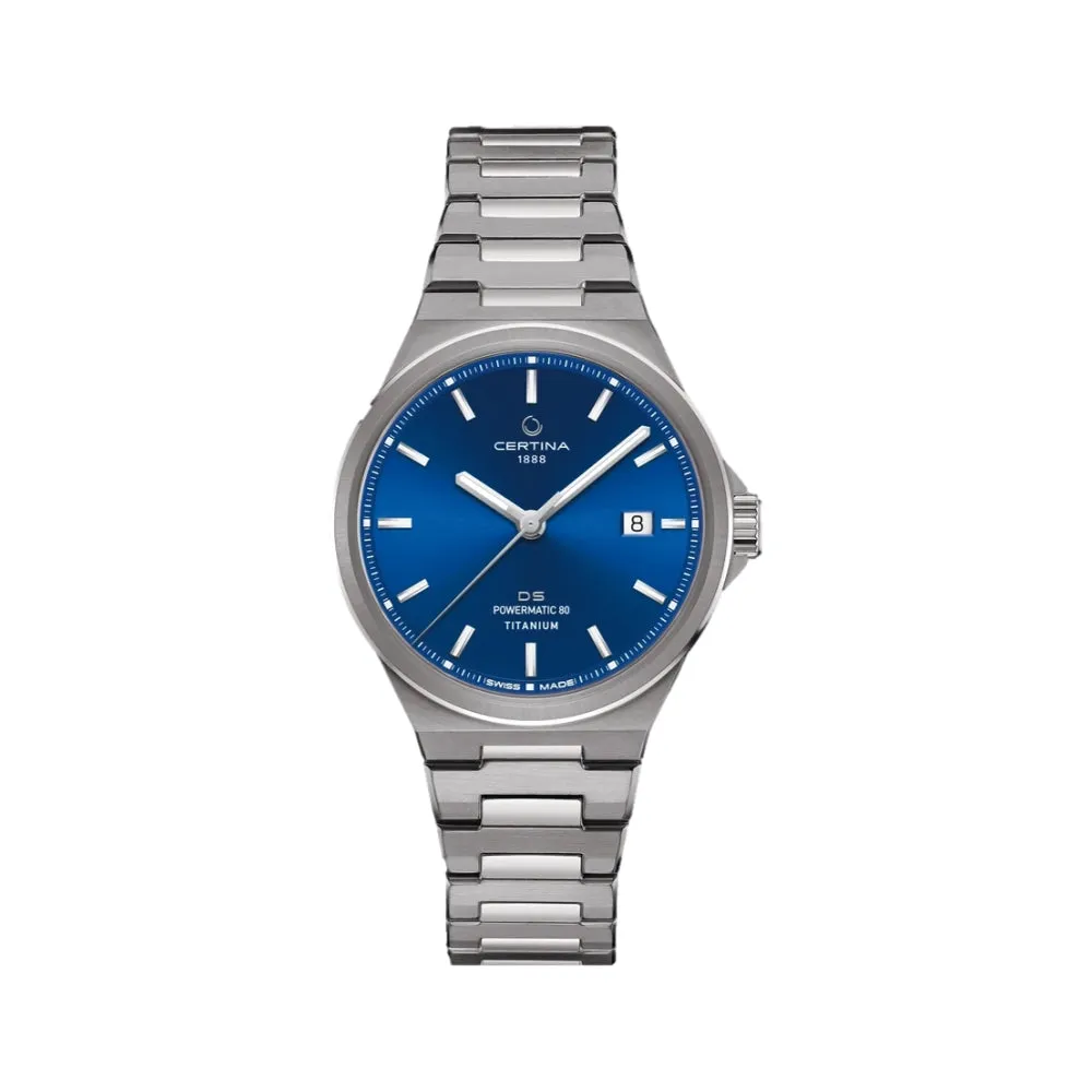 DS-7 Powermatic 80 Titanium Blue Dial, 39 mm