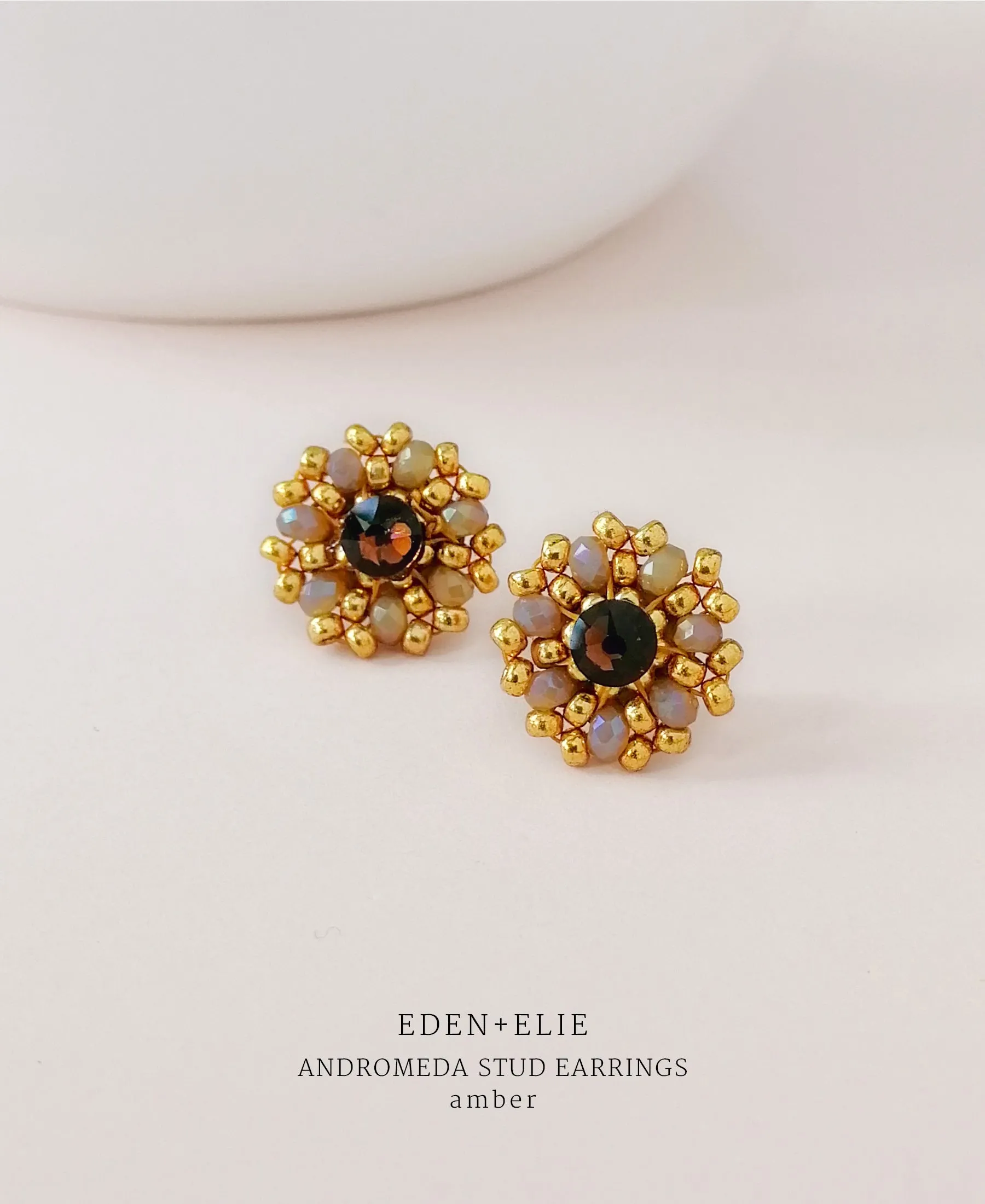 EDEN   ELIE Andromeda Stud Earrings - amber