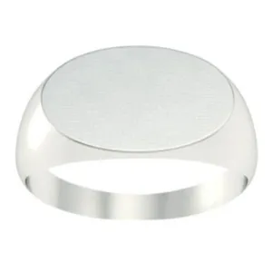 Elongated Oval Signet Ring - 17mm Wide