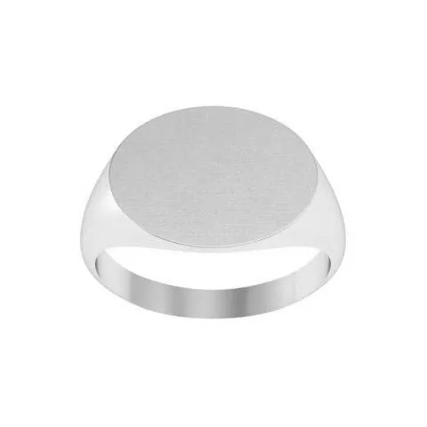 Elongated Oval Signet Ring for Women - 16mm x 12mm