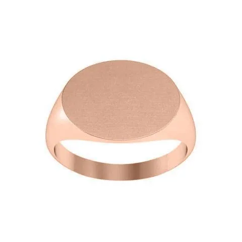 Elongated Oval Signet Ring for Women - 16mm x 12mm