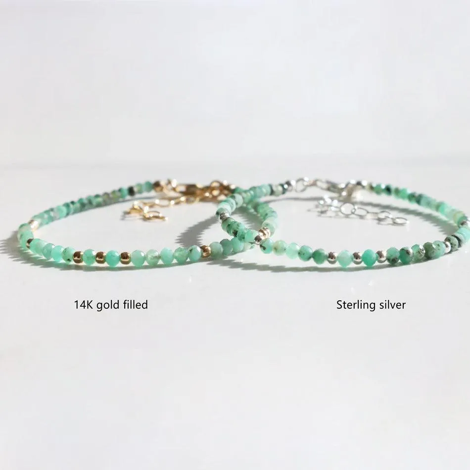 Emerald Dainty Bracelet