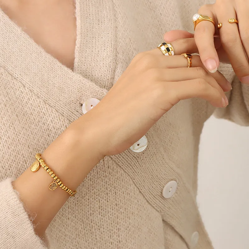 Exquisite fashion Fuxi beads gourd design jewelry