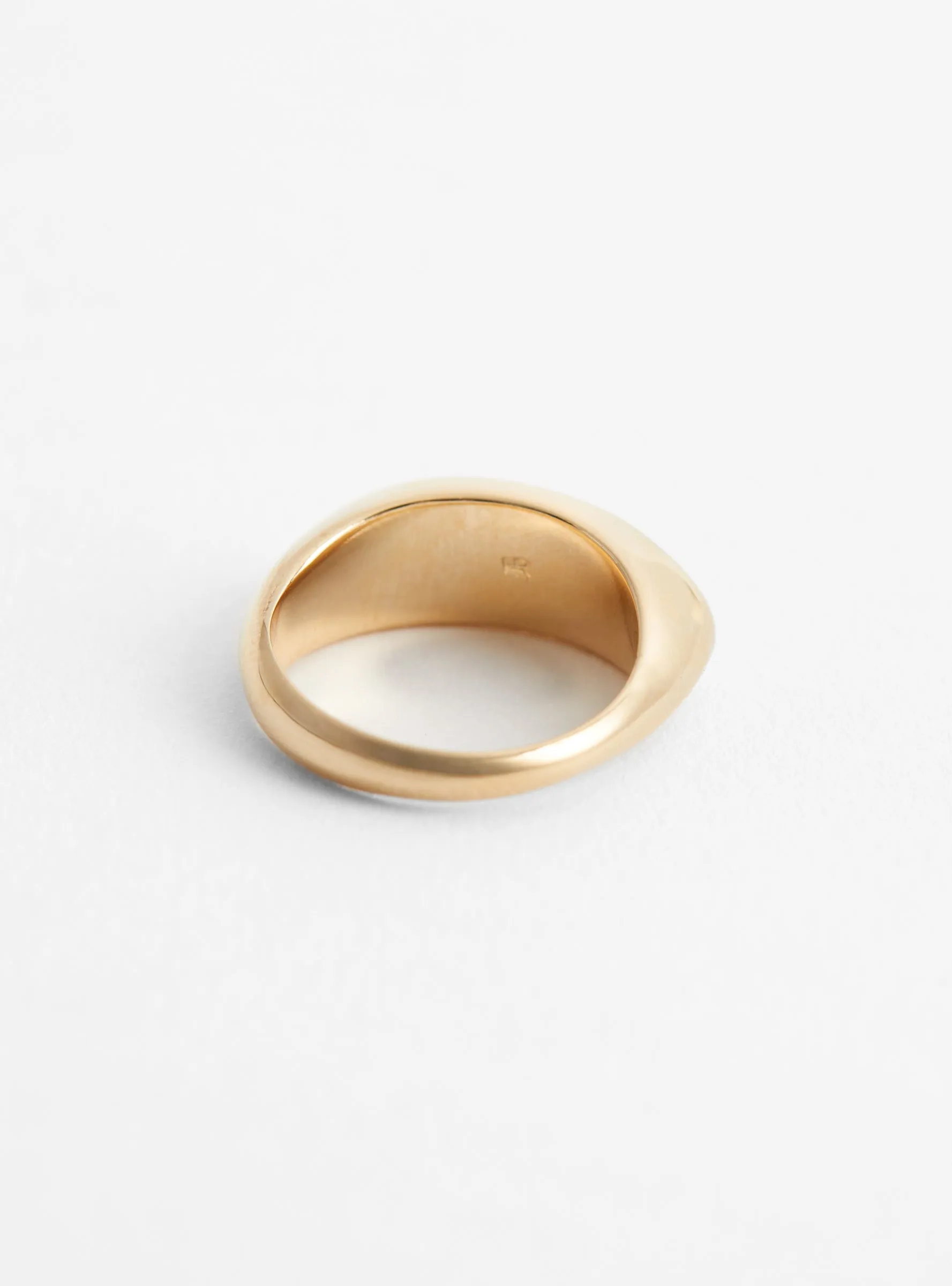 Flat Oval Ring Gold Plated