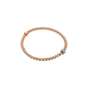 Fope 18K Rose Gold Eka Tiny Collection Diamond Bracelet, Large Size