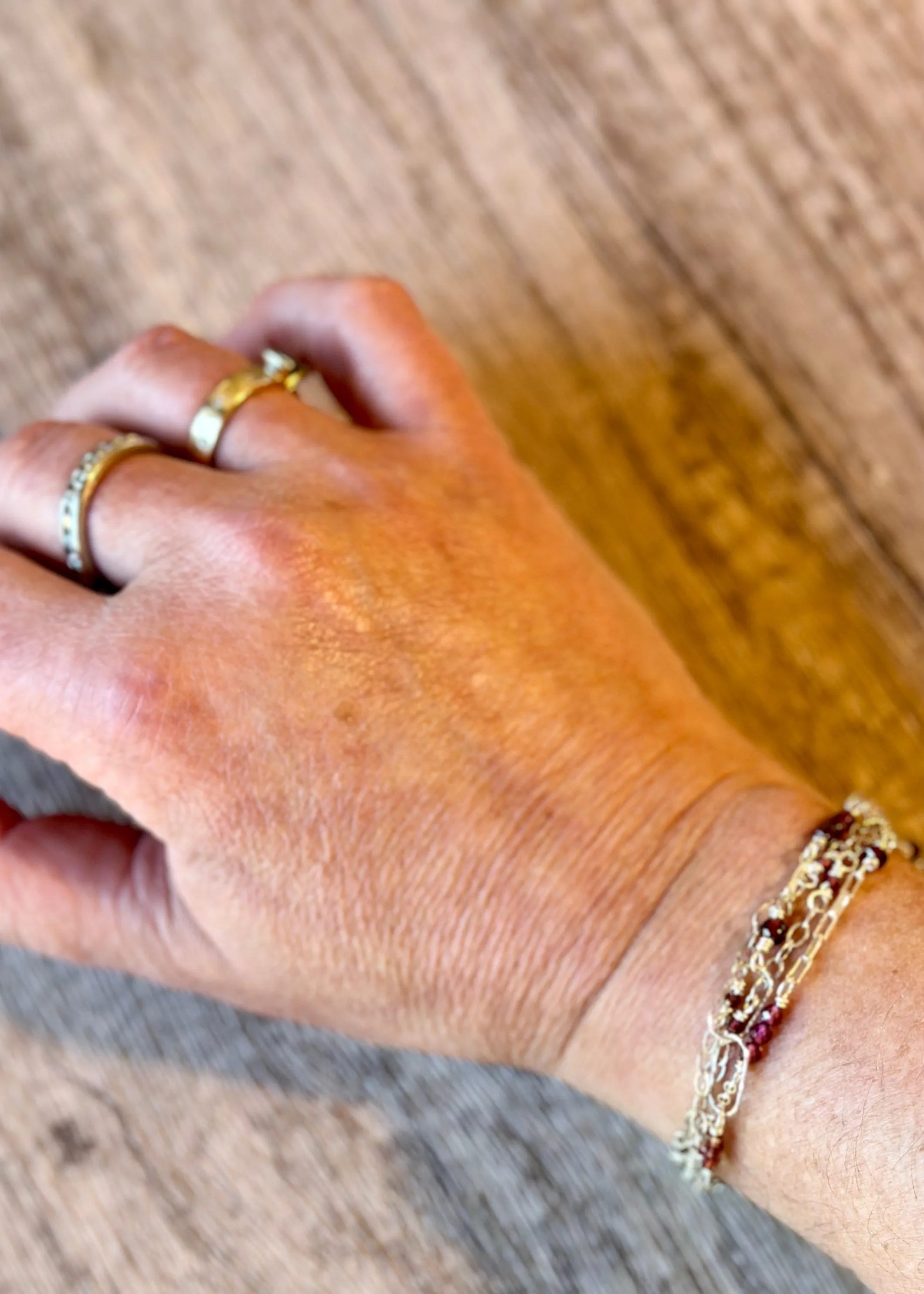 Garnet Wrap Bracelet Necklace