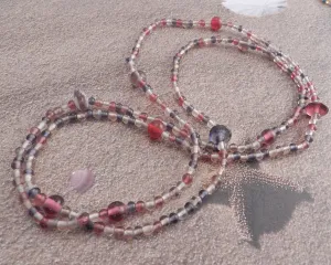 Glass Bead Lavender Glass Mix Necklace