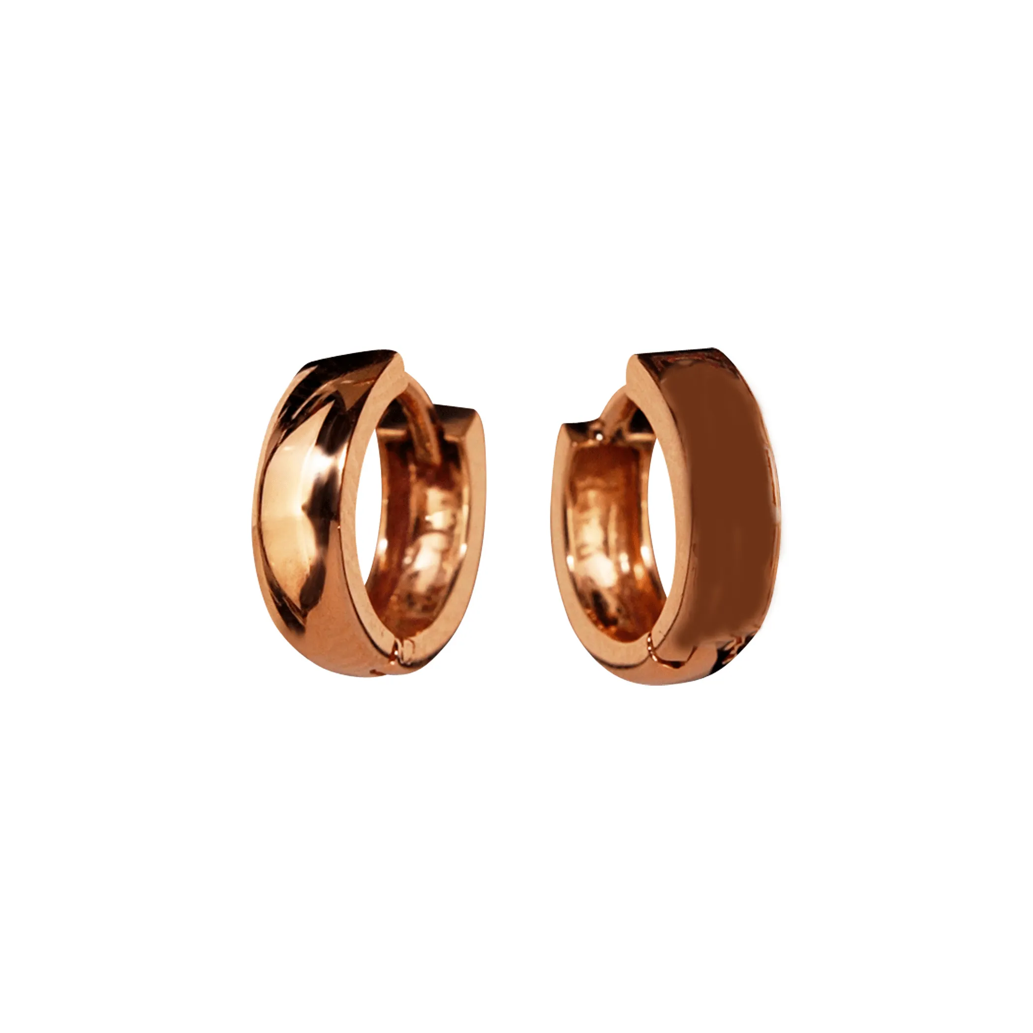 Gold Huggies Earrings - 18-Karat Amber Hue Gold Huggies