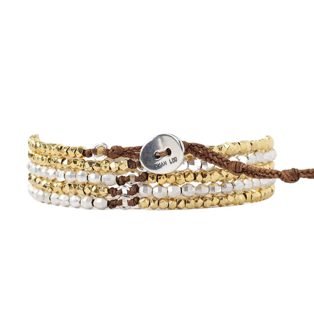 Gold Mix Naked Wrap Bracelet