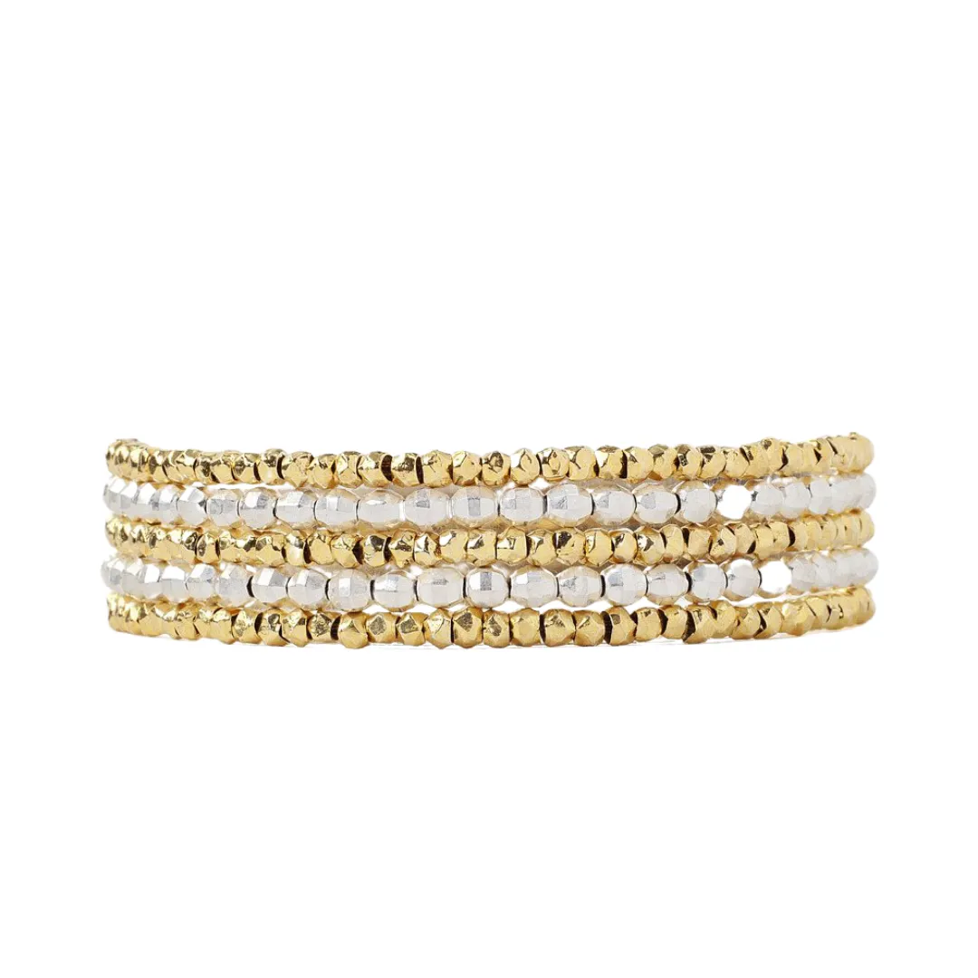 Gold Mix Naked Wrap Bracelet