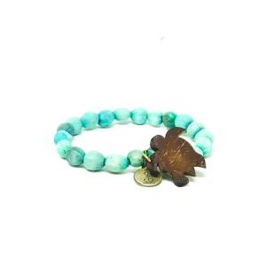 Green Turtle 🐢 Beaded Bracelet