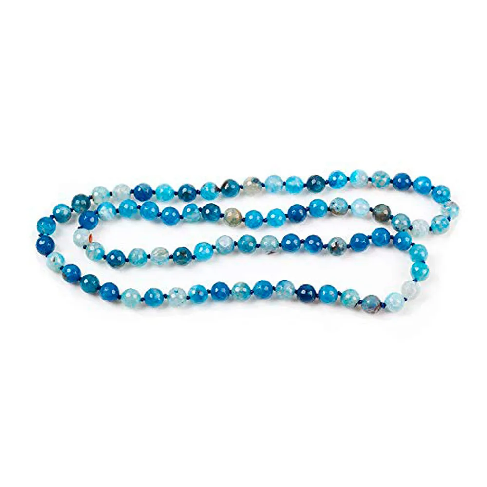 Handmade 10mm Natural Gemstone Beaded Necklace, 88cm Long Gemstone Necklace