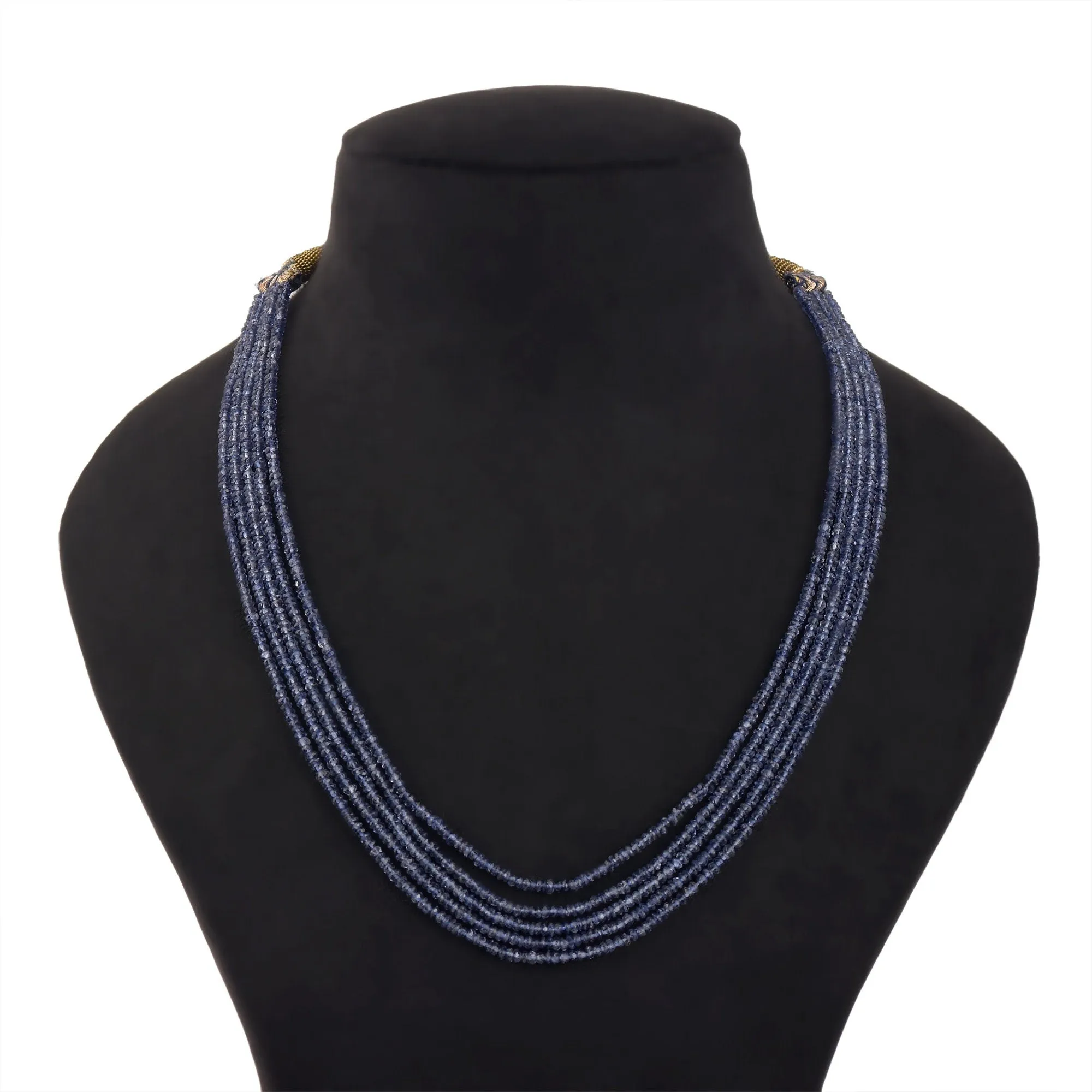 Iolite Beaded Gemstone Necklace