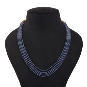 Iolite Beaded Gemstone Necklace